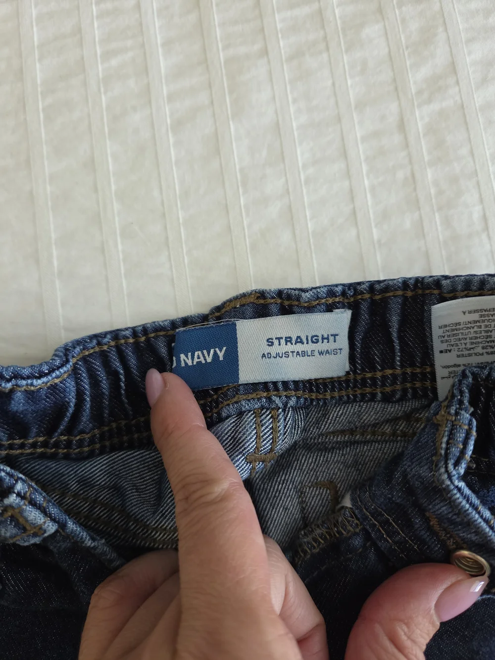 Old Navy Toddler Boys Straight Adjustable Jeans 18-24M Dark Wash Denim
